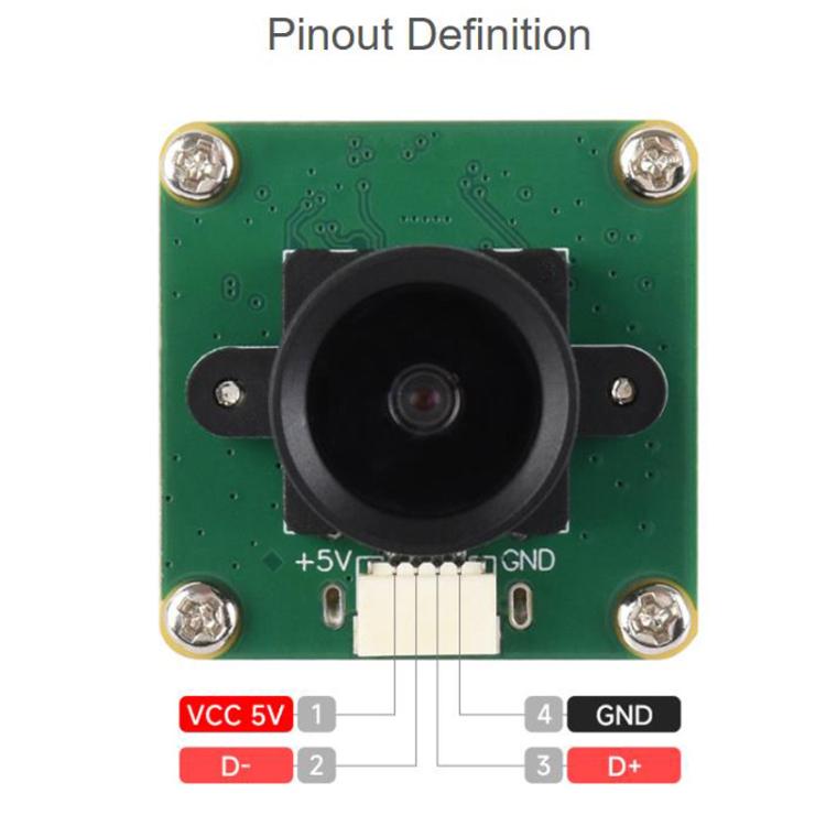 Waveshare 33122 OV2735 2MP USB Camera Supports USB2.0 Type-C Port And SH1.0 4PIN Header