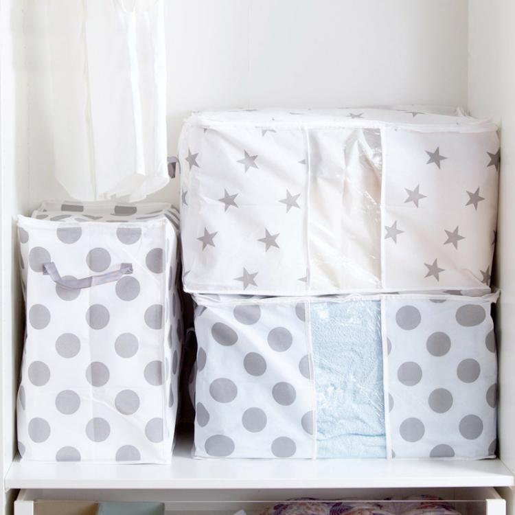 Non-Woven Printed Cotton Quilt Dustproof Storage Bag, Size: 42x27x50cm
