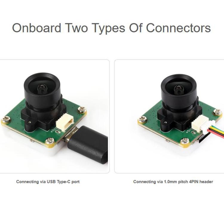 Waveshare 33123 OS05A10 5MP USB Camera Supports USB2.0 Type-C Port And SH1.0 4PIN Header