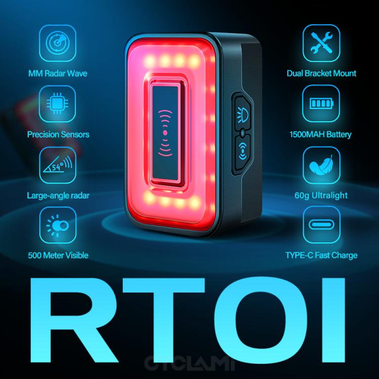 CYCLAMI RT01 Smart Radar Tail Light Bicycle Night Riding Light
