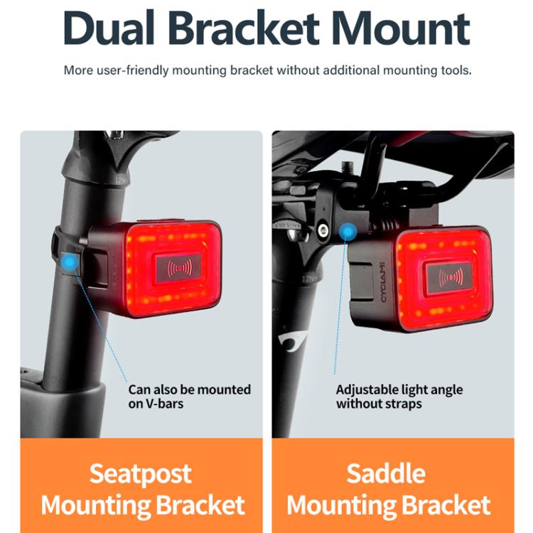 CYCLAMI RT01 Smart Radar Tail Light Bicycle Night Riding Light