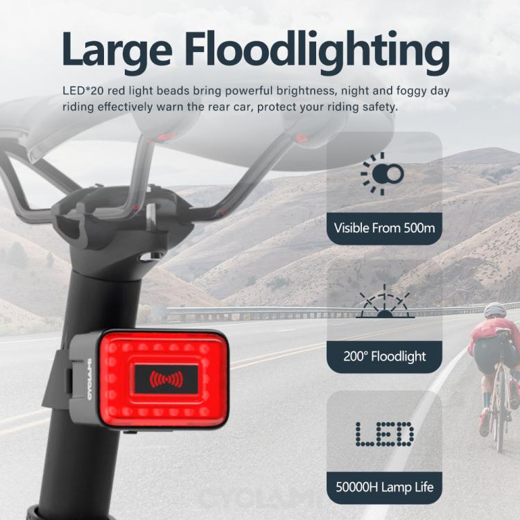 CYCLAMI RT01 Smart Radar Tail Light Bicycle Night Riding Light