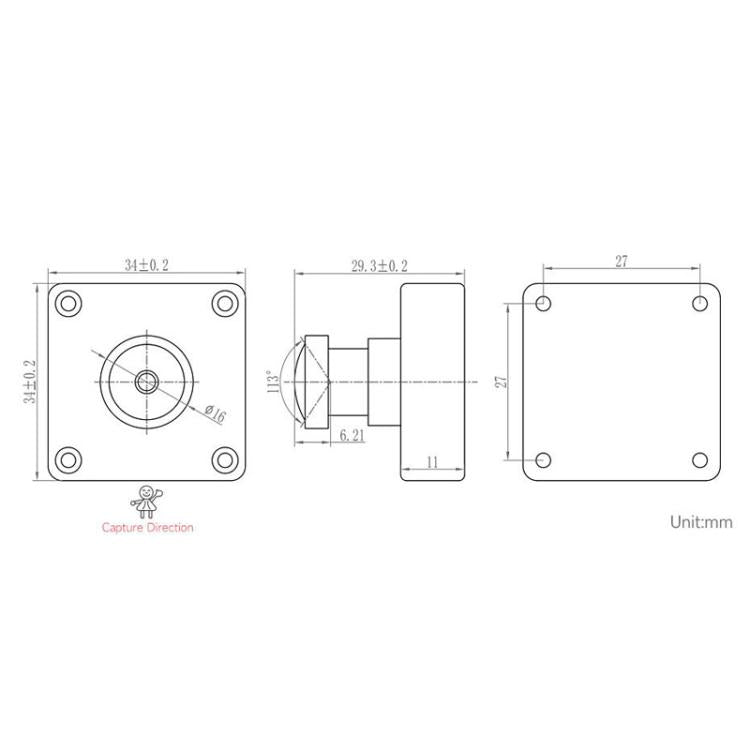 Waveshare 33160 IMX577 12MP USB Camera 3840 x 3024 Resolution Plug And Play