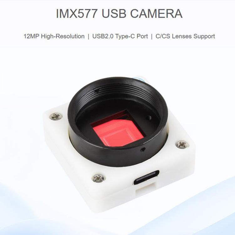 Waveshare 33161 IMX577 12MP USB Camera 3840 X 3024 Resolution Plug And Play Supports C/CS Lenses