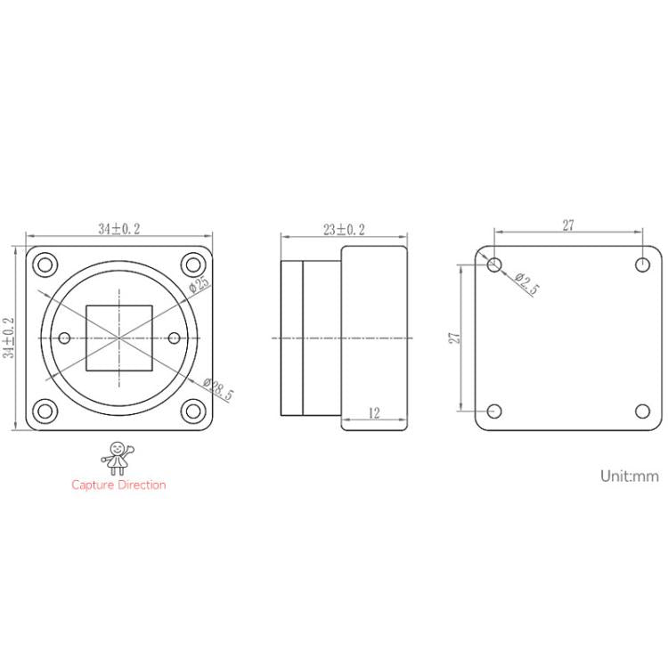 Waveshare 33161 IMX577 12MP USB Camera 3840 X 3024 Resolution Plug And Play Supports C/CS Lenses