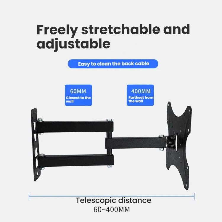 Articulating TV Wall Mount with Wide Swing Arm, Extends and Tilts for 14-55 Inch TVs and Monitors 117B-2
