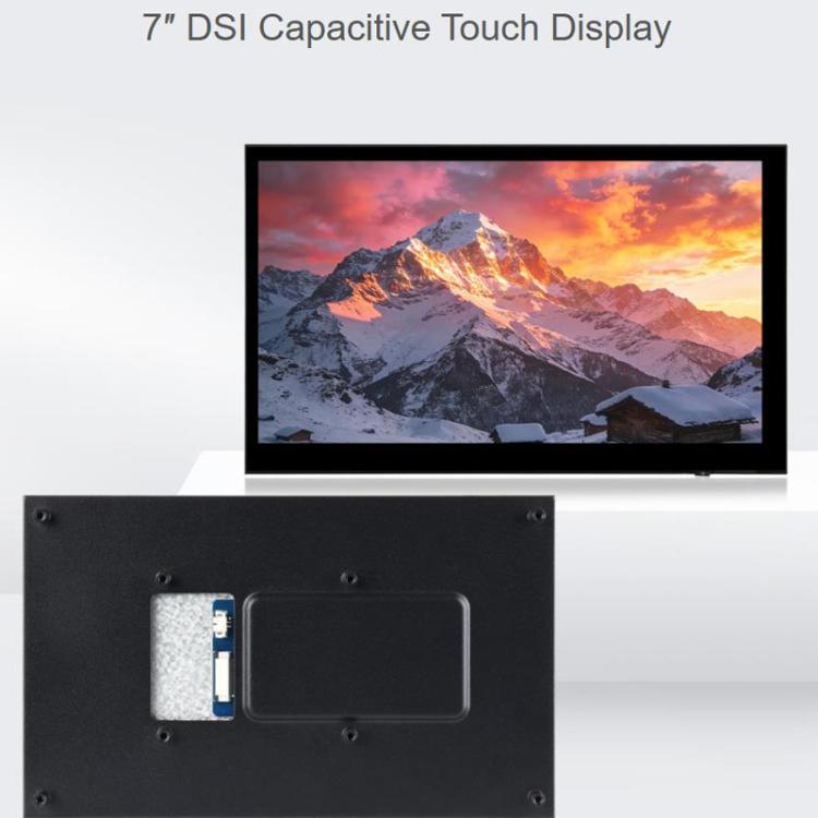 Waveshare 33259 7 Inch DSI Capacitive Touch Display, 1024 X 600 Pixels, IPS Panel, 5-Point Touch Supports Backlight Adjustment Via Software