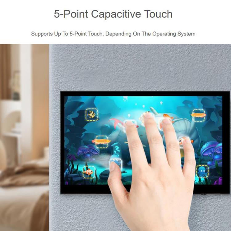 Waveshare 33259 7 Inch DSI Capacitive Touch Display, 1024 X 600 Pixels, IPS Panel, 5-Point Touch Supports Backlight Adjustment Via Software