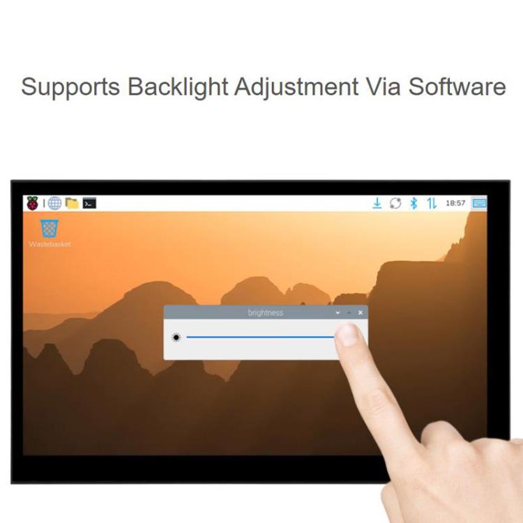Waveshare 33259 7 Inch DSI Capacitive Touch Display, 1024 X 600 Pixels, IPS Panel, 5-Point Touch Supports Backlight Adjustment Via Software