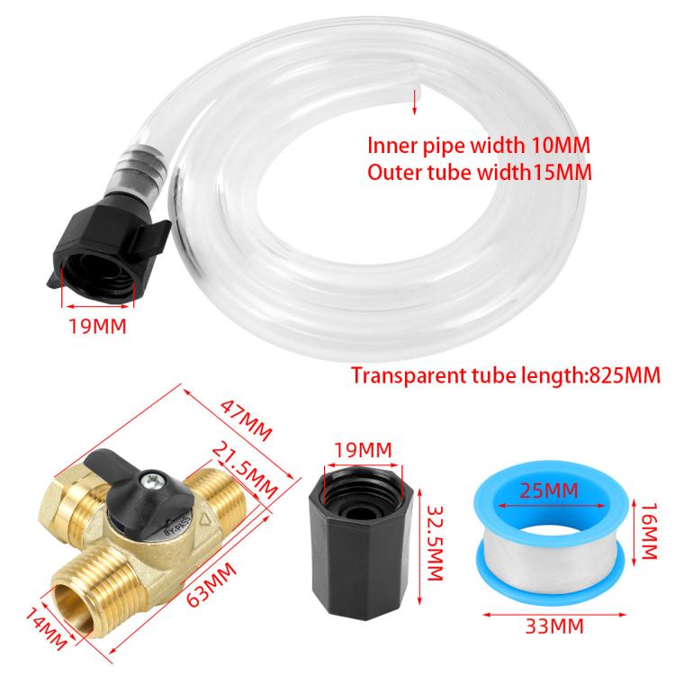 4pcs /Set RV Water Heater Check Valve and Water Pipe Antifreeze Conversion Kit