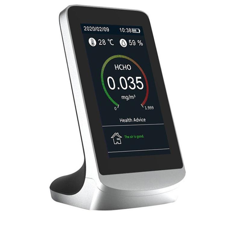 10-In-1 Air Quality Monitor With Data Export To PC Detector For CO2, PM2.5, PM10, HCHO, TVOC, Temperature & Humidity - DM72B