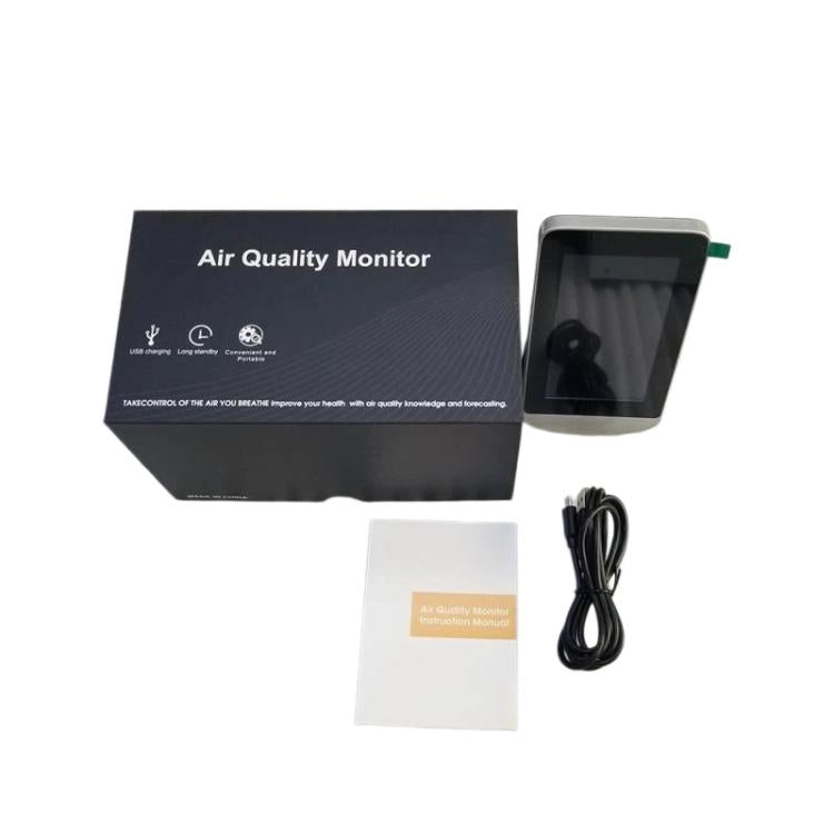 10-In-1 Air Quality Monitor With Data Export To PC Detector For CO2, PM2.5, PM10, HCHO, TVOC, Temperature & Humidity - DM72B