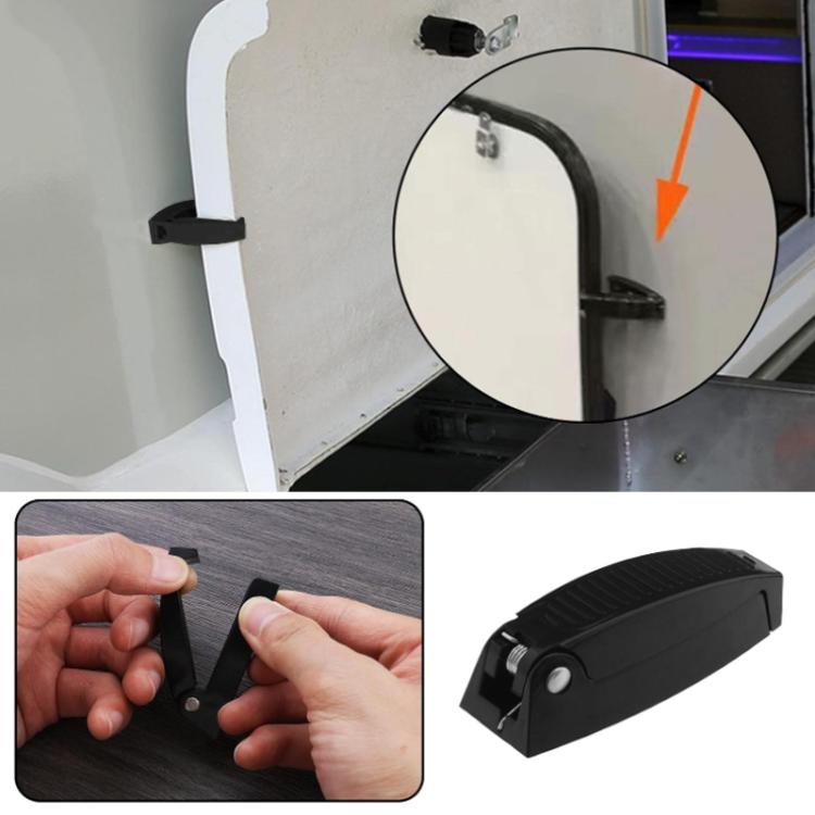 5pcs /Pack Universal RV Luggage Door Fixing Clips With Screws - Black