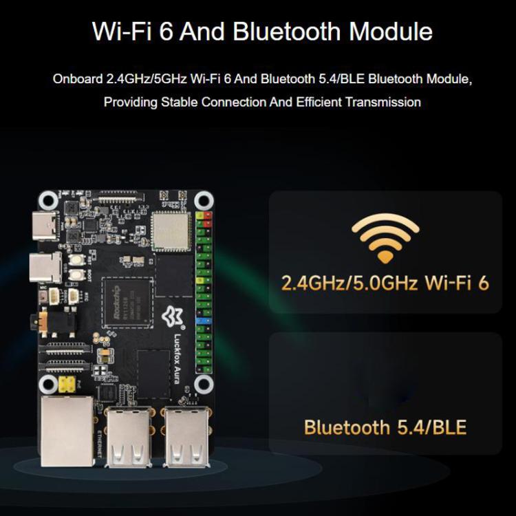 Luckfox Aura High-Performance Linux Development Board Rockchip RV1126B Quad-Core 1.6GHz Processor, Spec: RAM 2GB No eMMC