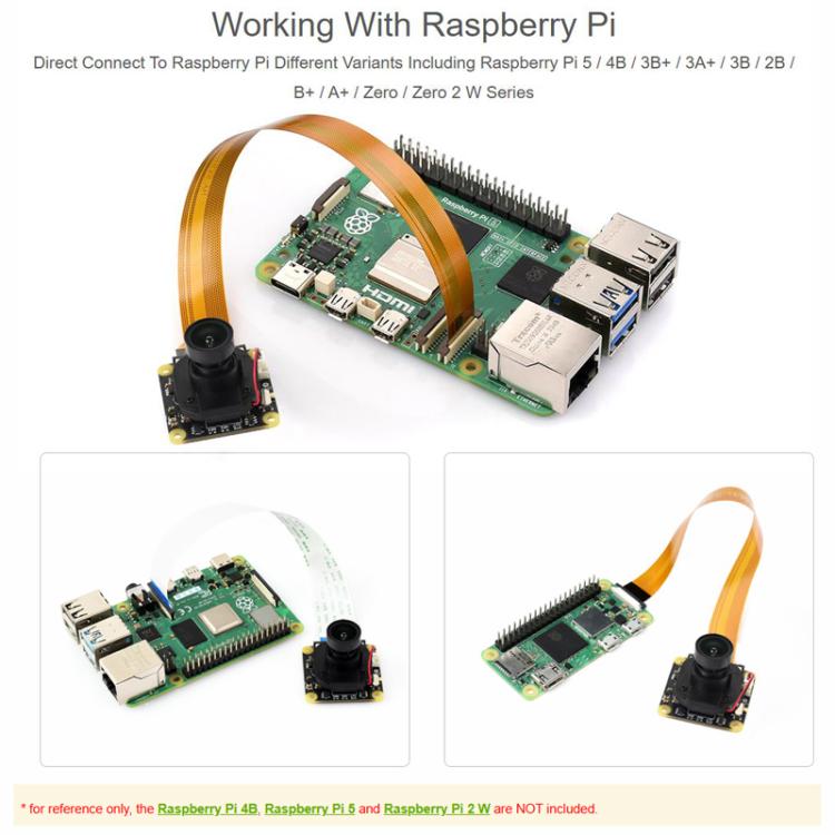 WAVESHARE IMX327 2MP IR-CUT Camera, Starlight Camera Sensor, Compatible With Raspberry Pi Series Boards