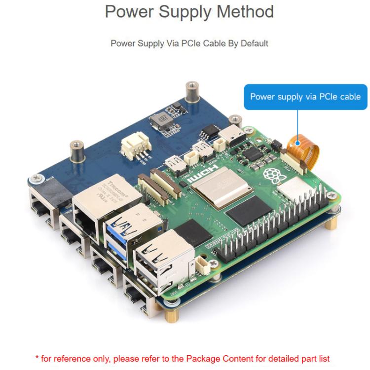 Waveshare PCIe To 4-Ch ETH Port Adapter Board Supports Raspberry Pi OS, Driver-Free, Plug And Play, Version: 2.5G ETH