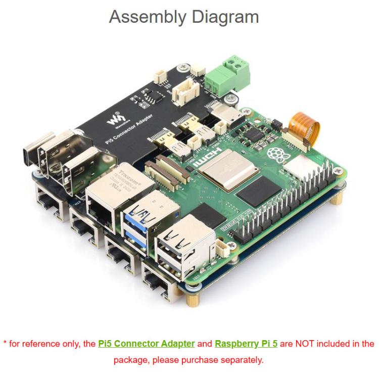 Waveshare PCIe To 4-Ch ETH Port Adapter Board Supports Raspberry Pi OS, Driver-Free, Plug And Play, Version: Gigabit ETH