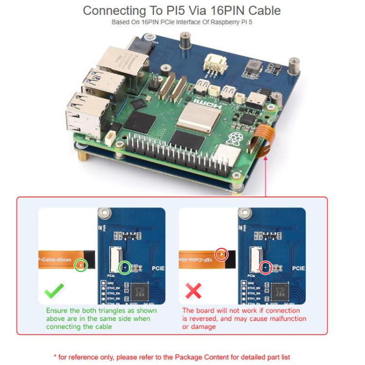 Waveshare PCIe To 4-Ch ETH Port Adapter Board Supports Raspberry Pi OS, Driver-Free, Plug And Play, Version: 2.5G ETH