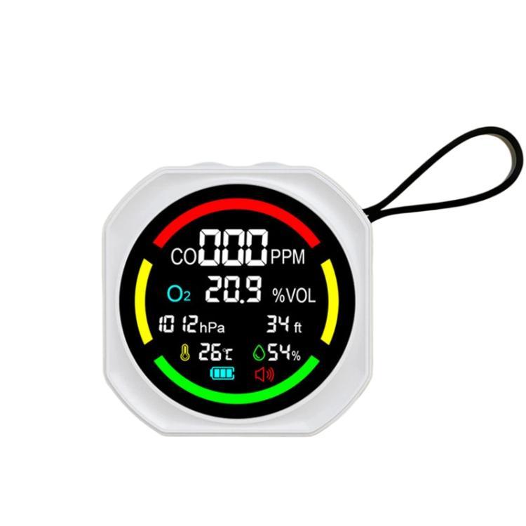 3 In 1 CO/ Temp/Humidity Portable Multi-Gas Environmental Monitor Rechargeable Air Quality Meter
