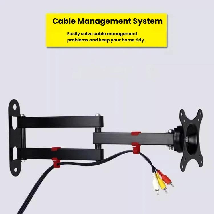 Telescopic Rotating Monitor Mount Wall Bracket for 10-24 Inch TV LCD Screens - 116B