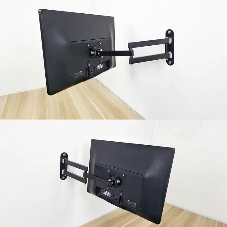 Telescopic Rotating Monitor Mount Wall Bracket for 10-24 Inch TV LCD Screens - 116B