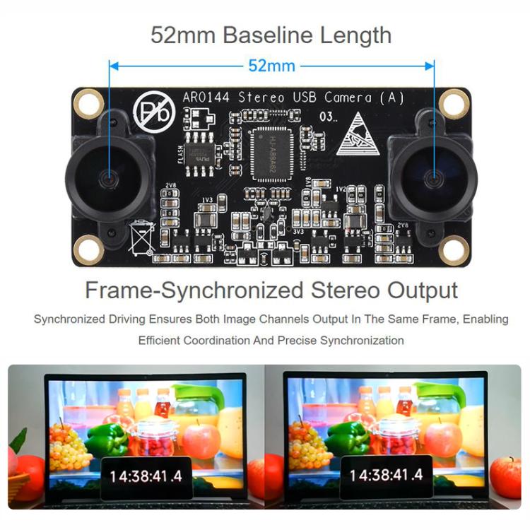 WAVESHARE AR0144 2MP Stereo USB Camera Module