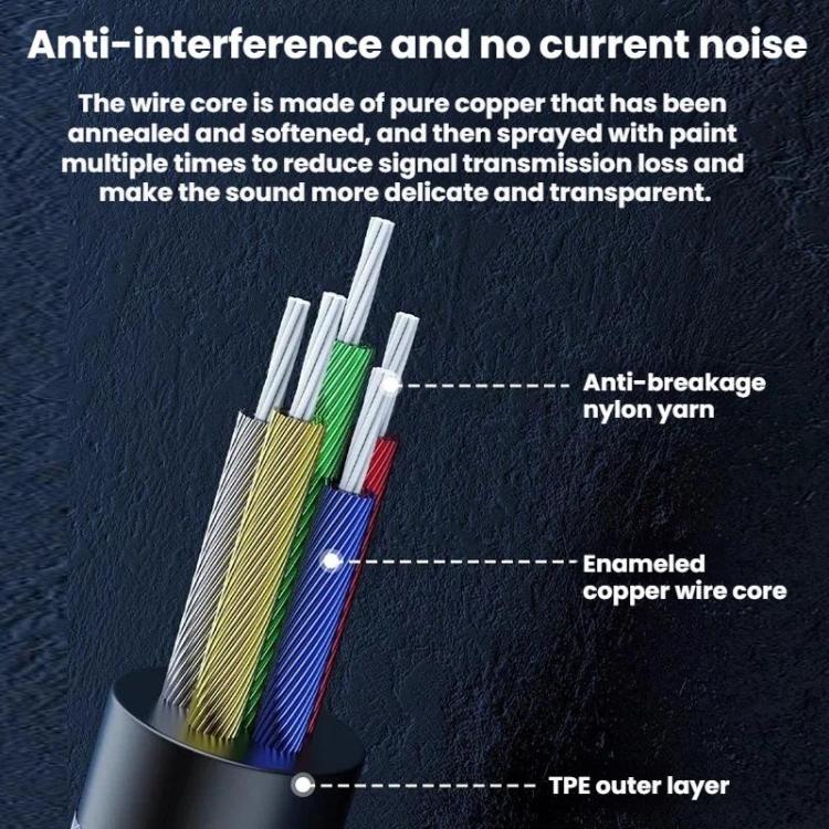 3 In 1 3.5mm Audio Cable Speaker Adapter, Length: 1.3m