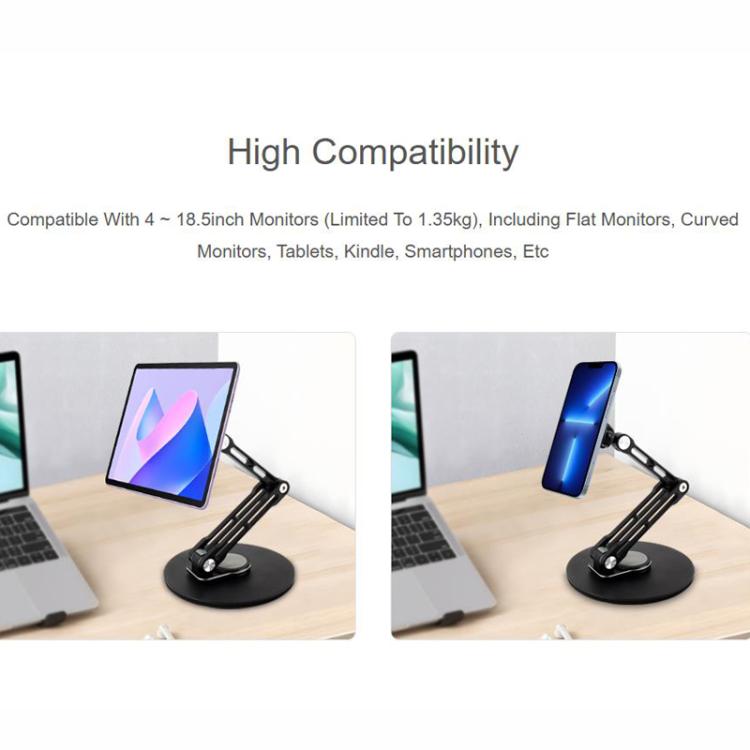 WAVESHARE Portable Monitor Magnetic Adjustable Stand, Compatible With 4-18.5 inch Monitors