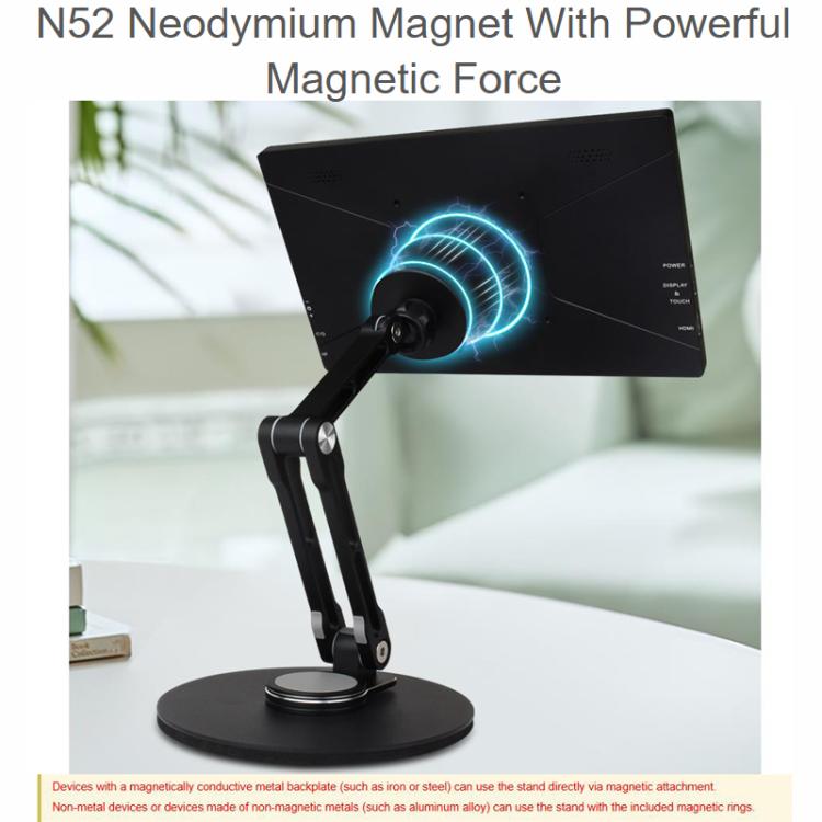 WAVESHARE Portable Monitor Magnetic Adjustable Stand, Compatible With 4-18.5 inch Monitors