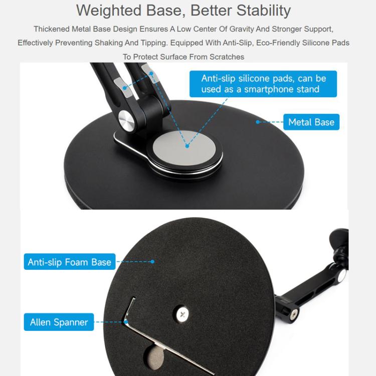 WAVESHARE Portable Monitor Magnetic Adjustable Stand, Compatible With 4-18.5 inch Monitors