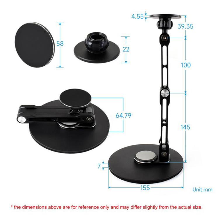 WAVESHARE Portable Monitor Magnetic Adjustable Stand, Compatible With 4-18.5 inch Monitors