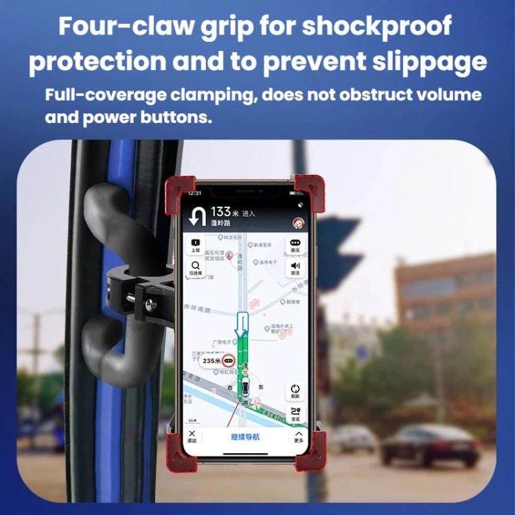 Truck Car Phone Holder Anti-Shake Handle Mount Navigation Bracket - Black