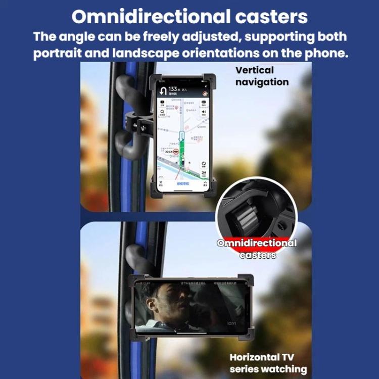 Truck Car Phone Holder Anti-Shake Handle Mount Navigation Bracket - Black