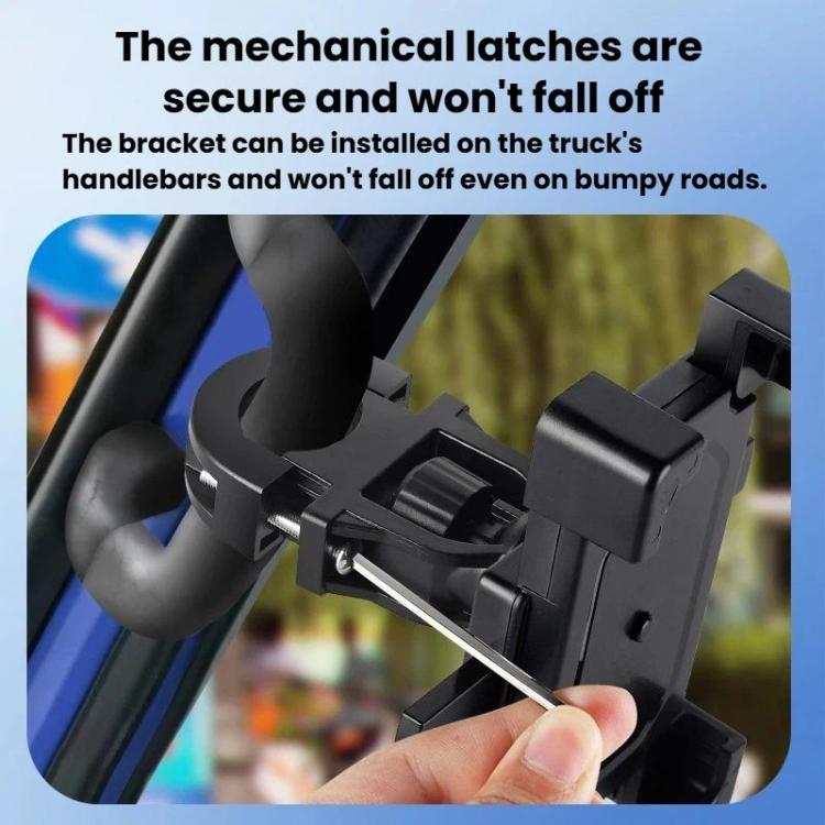 Truck Car Phone Holder Anti-Shake Handle Mount Navigation Bracket - Black