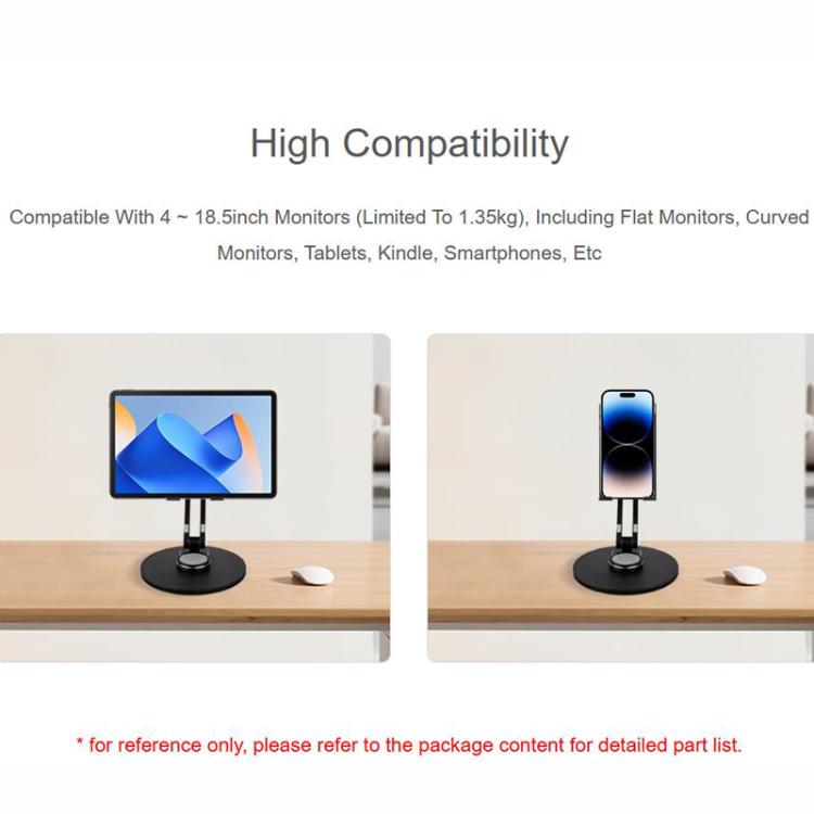 WAVESHARE Portable Monitor Adjustable Stand, Compatible with 4-18.5 inch Monitors