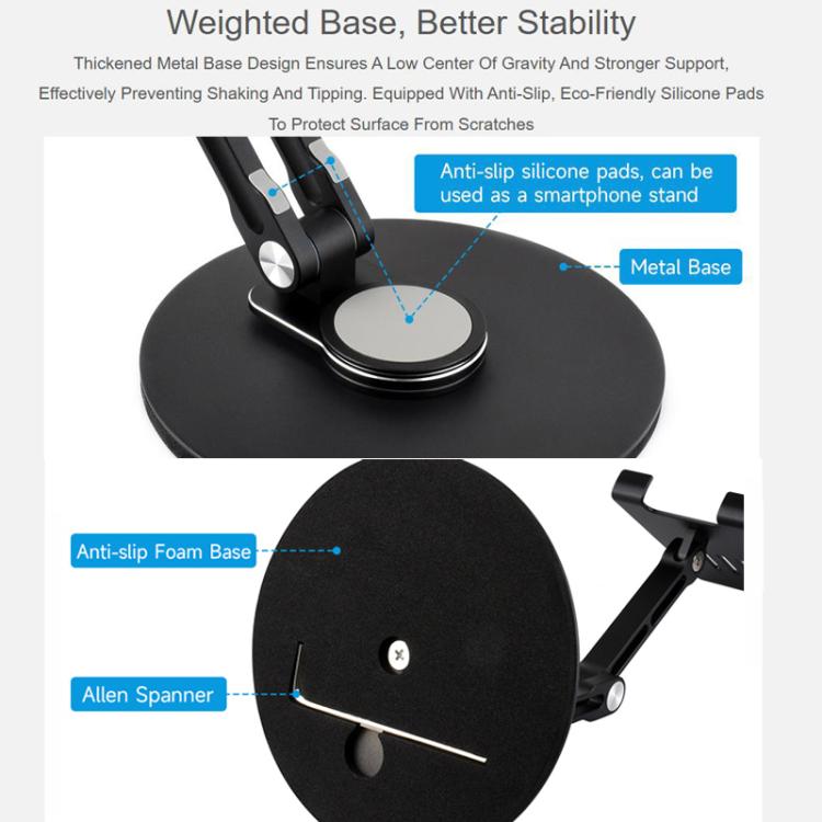 WAVESHARE Portable Monitor Adjustable Stand, Compatible with 4-18.5 inch Monitors