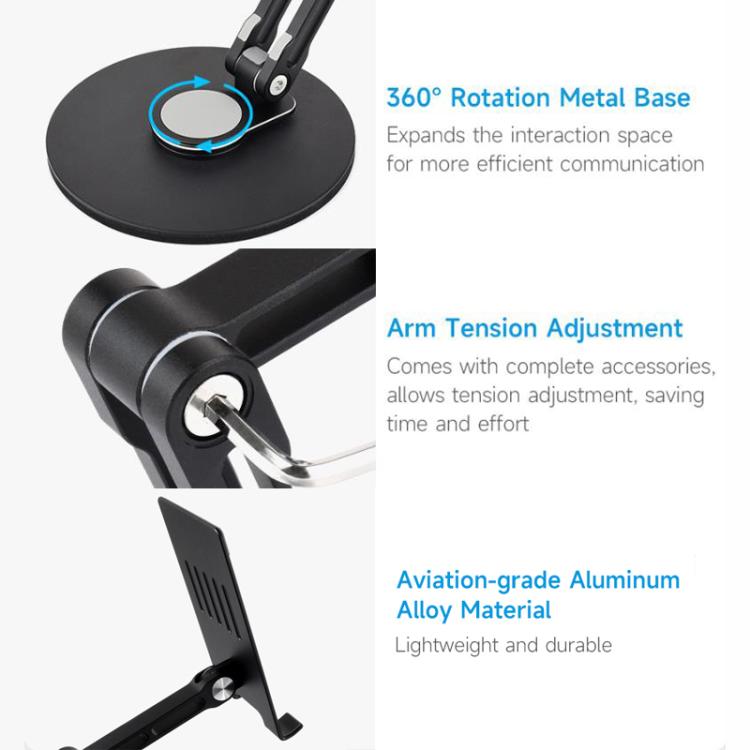 WAVESHARE Portable Monitor Adjustable Stand, Compatible with 4-18.5 inch Monitors