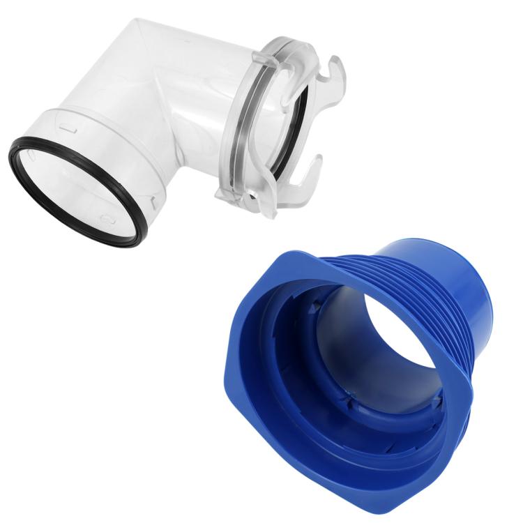 RV Sewage Drain Pipe 90-degree Flexible Hose Adapter - Blue