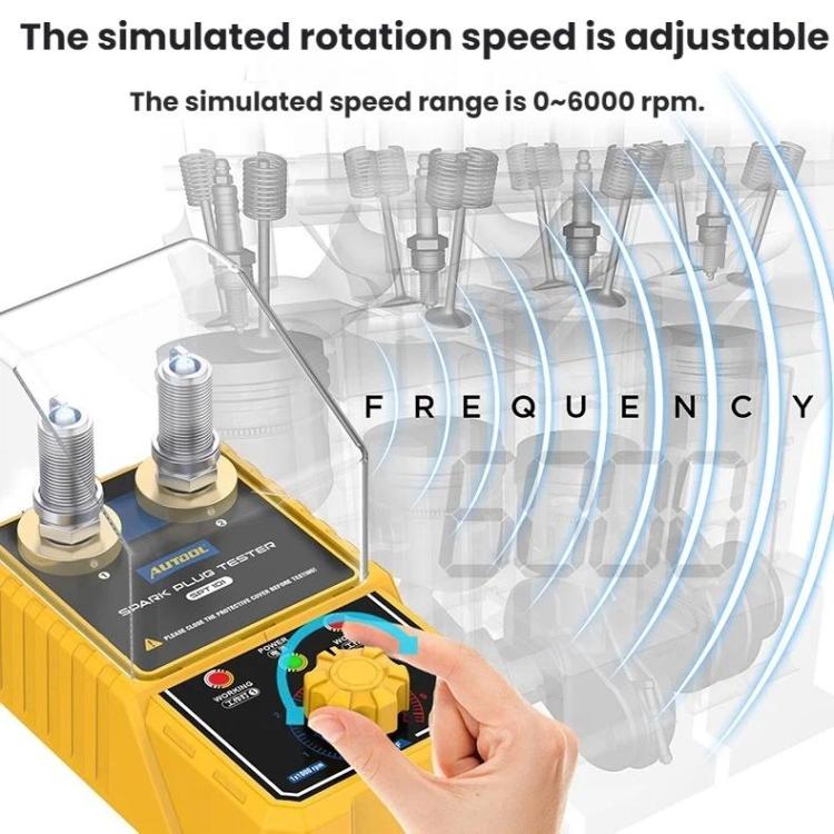 AUTOOL Automotive Dual-Hole Spark Plug Tester Ignition System Diagnostic Tool