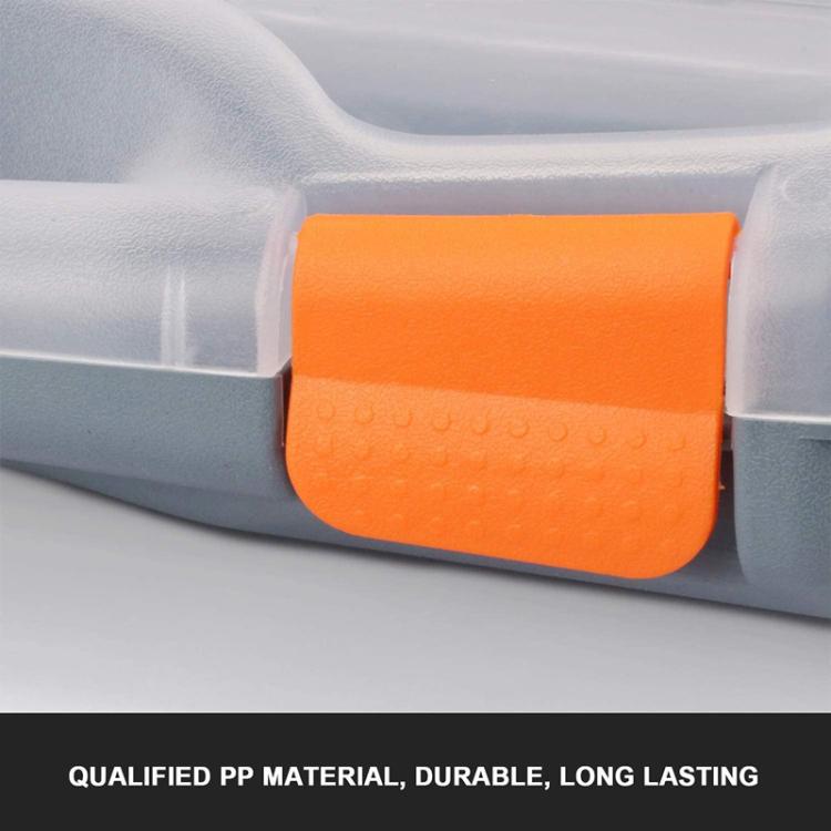 Hardware Tool Storage Box With Handle Adjustable Compartment Miscellaneous Box - Orange