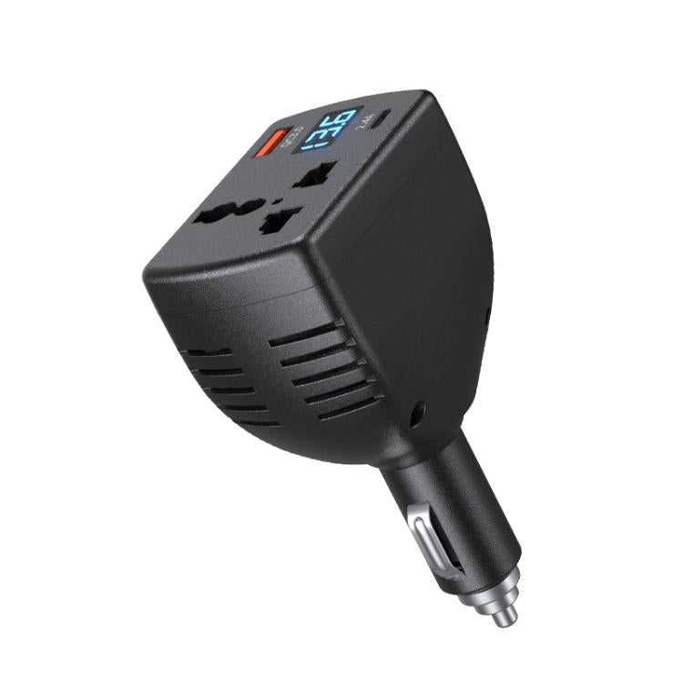 150W Smart Digital Display Car Inverter Cigarette Lighter USB + Type-C Dual-Port Charger - C13