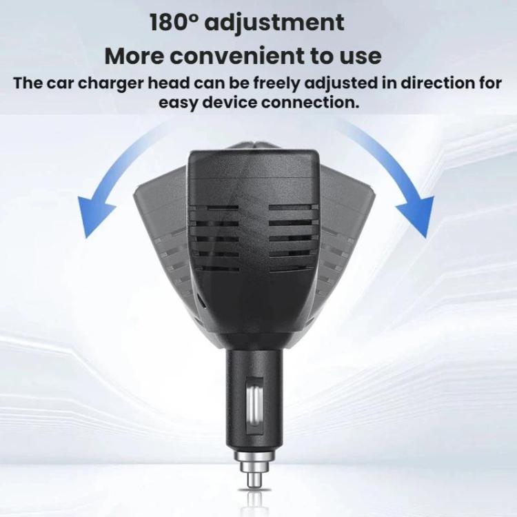 150W Smart Digital Display Car Inverter Cigarette Lighter USB + Type-C Dual-Port Charger - C13
