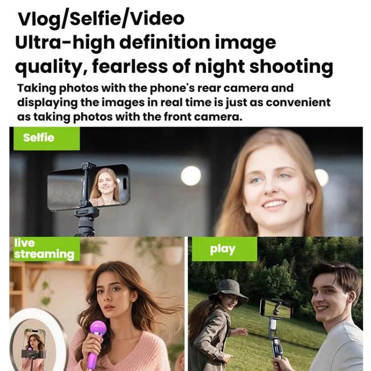 T3 Wireless Phone Selfie Mirror Rear Magnetic Selfie Display