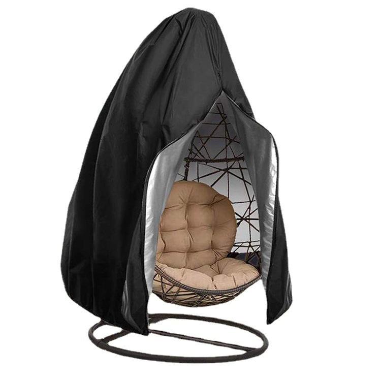 Outdoor Hanging Egg Chair Cover with Zipper 210D Oxford Fabric Dust Protection for Egg Swing 200 x 230cm