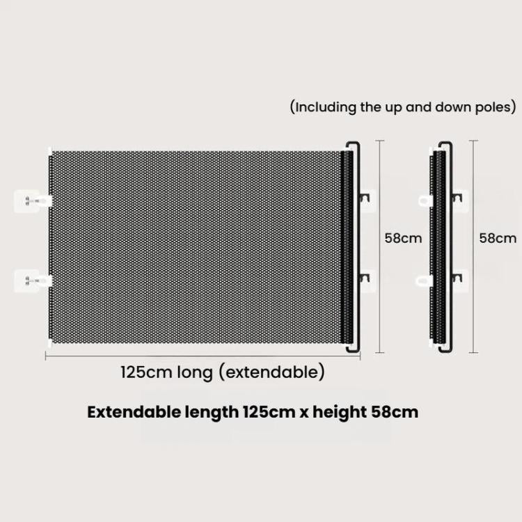 Anti-Jump Retractable Pet Gate Pet Barrier Anti-Escape Door Panel For Cats, Size: 58 x 125cm