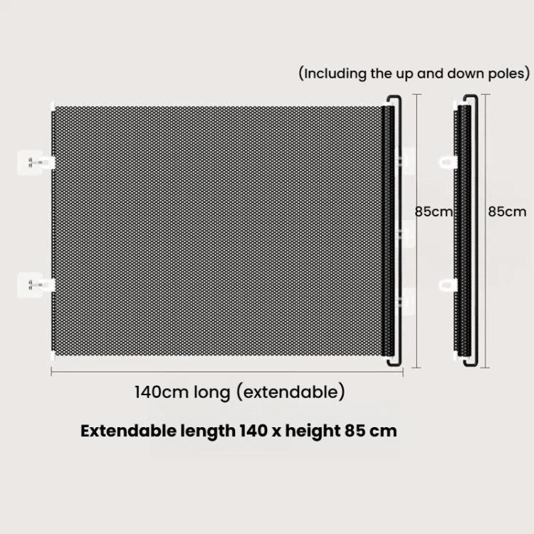Anti-Jump Retractable Pet Gate Pet Barrier Anti-Escape Door Panel For Cats, Size: 85 x 140cm