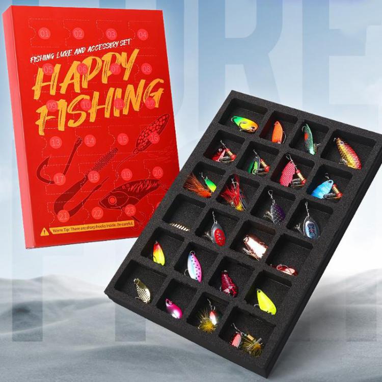 24pcs /Box Lure Triple-Hook Flashbait Fishing Tackle - B Style