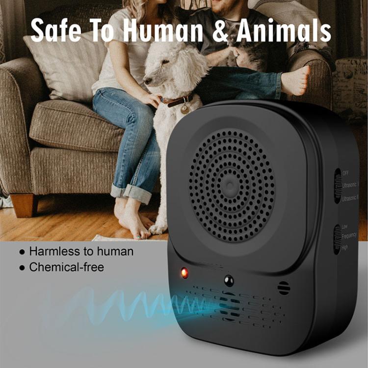 Outdoor Ultrasonic Automatic Detection Dog Training and Barking Stopper - Black