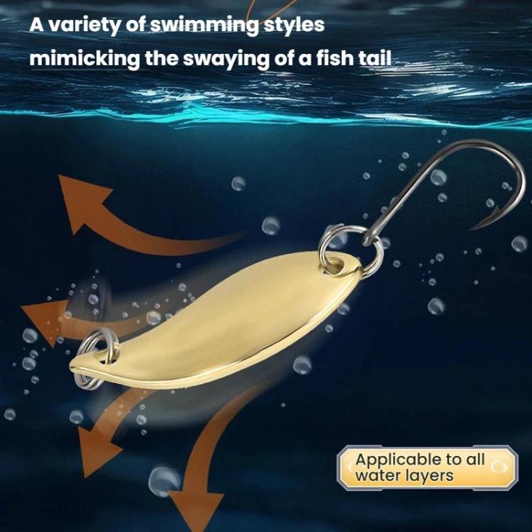 30pcs /Box Tin-plated Spinner Lure Fishing Tackle Hard Bait Bio-mimetic Spinner Lure, Color: Silver 5g