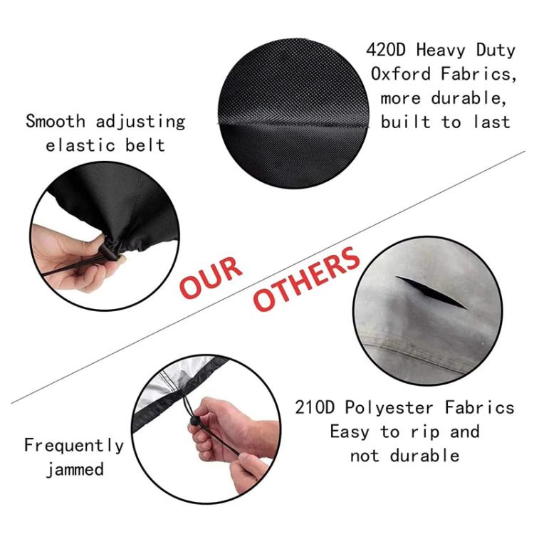 Universal Dust Proof Tire Shield Protective Tarp for Vehicle's 4 Tires Waterproof 420D Oxford Fabric, Size: D73xH110cm - Black